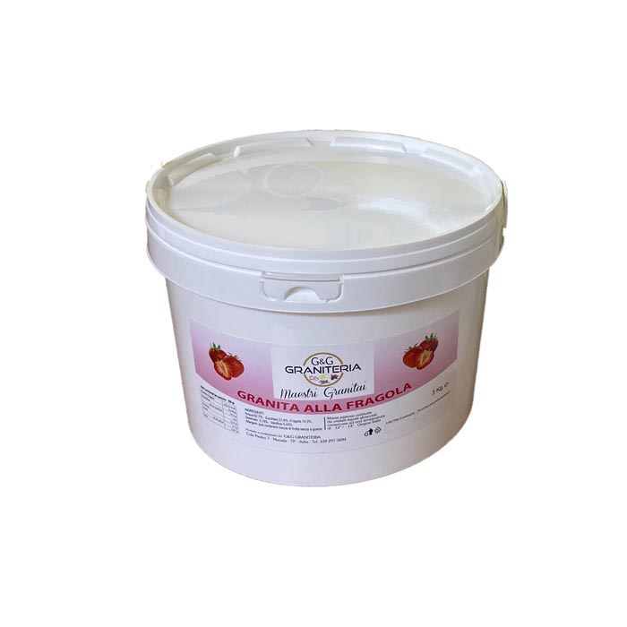 PREPARATO PER GRANITA ALLA FRAGOLA SECCHIO 3 KG