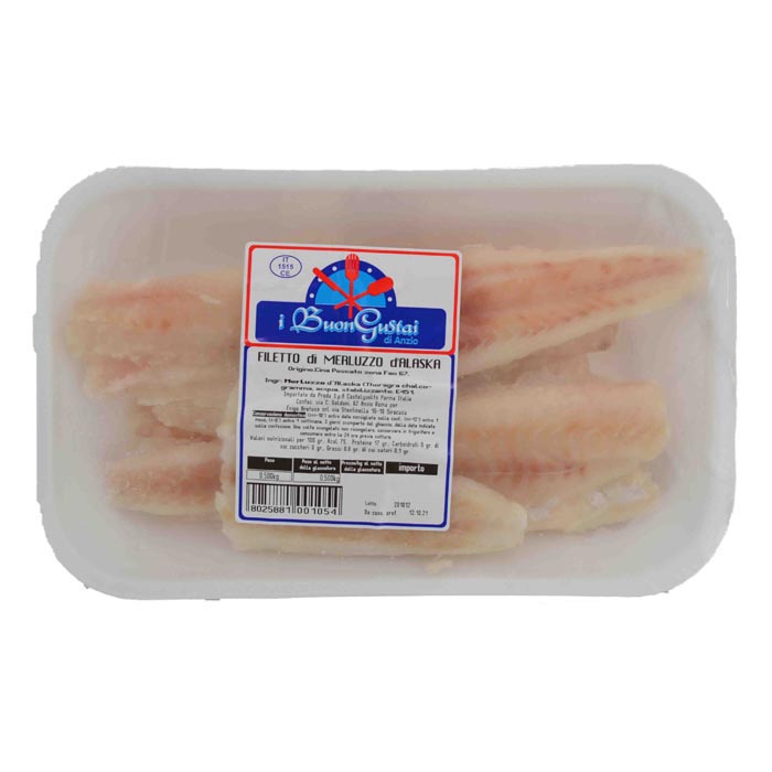 FILETTI DI MERLUZZO D'ALASKA SENZA PELLE 900 GR 5 PEZZI