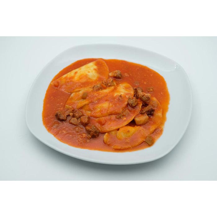 RAVIOLI DI RICOTTA SENZA GLUTINE 150 GR + SUGO 200 GR 4 PEZZI