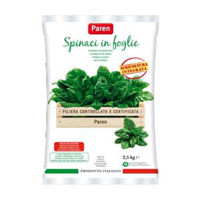 SPINACI LASTRE 4 BUSTE DA 2,5 KG PAREN