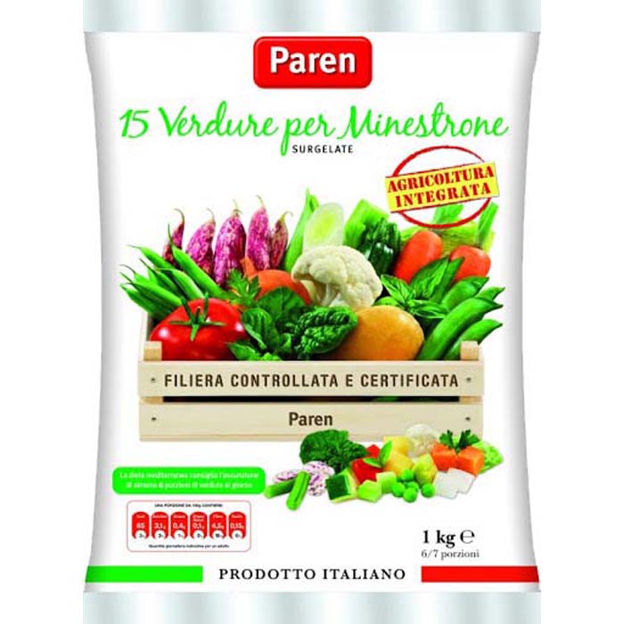 MINESTRONE 15 VERDURE 1 KG 10 PEZZI PAREN