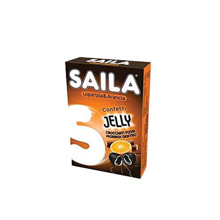 JELLY LIQUIRIZIA E ARANCIA 40 GR 16 PEZZI SAILA