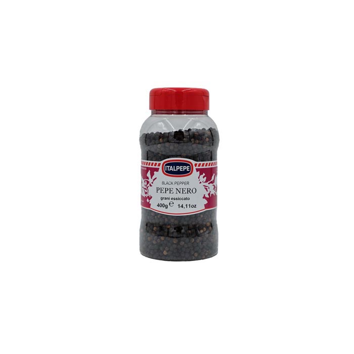 PEPE NERO IN GRANI VASO DA 400 GR ITALPEPE