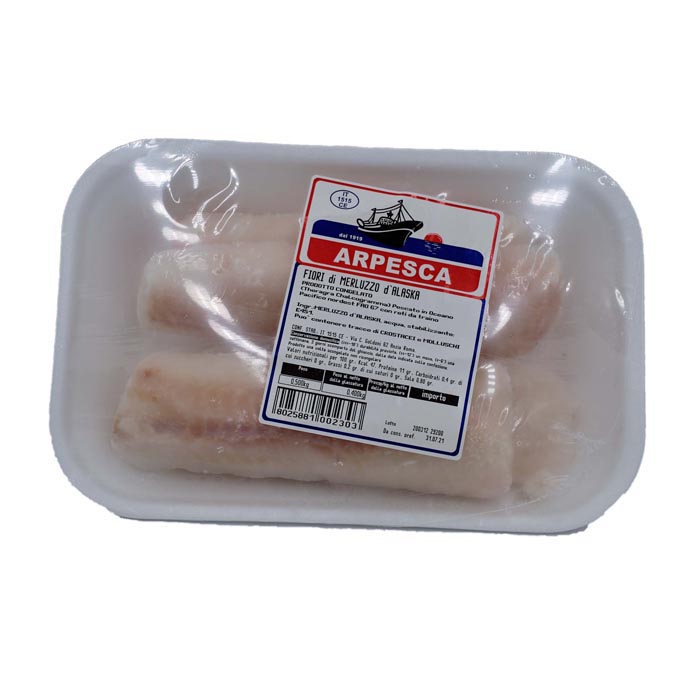 FIORI DI MERLUZZO D'ALASKA 500 GR 9 PEZZI MISTER FROST