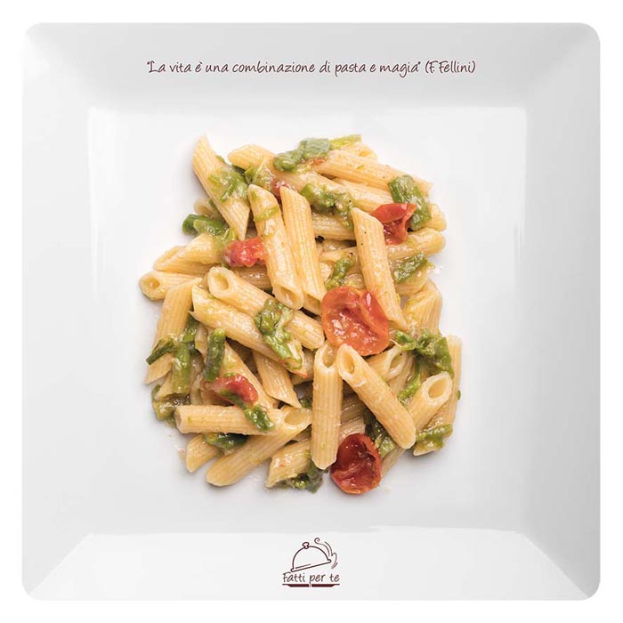 PENNE ASPARAGI E POMODORINI SENZA GLUTINE 300 GR 4 PEZZI FATTI PER TE