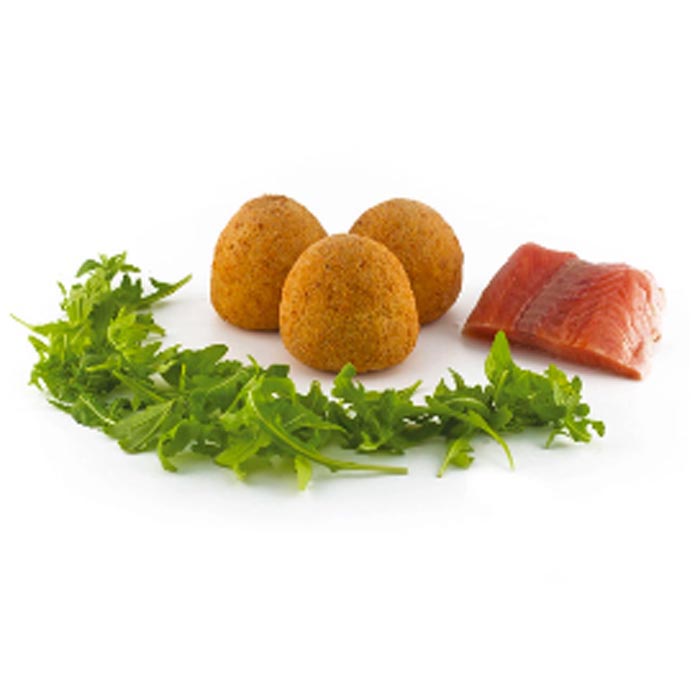 ARANCINI AL SALMONE 210 GR 50 PEZZI