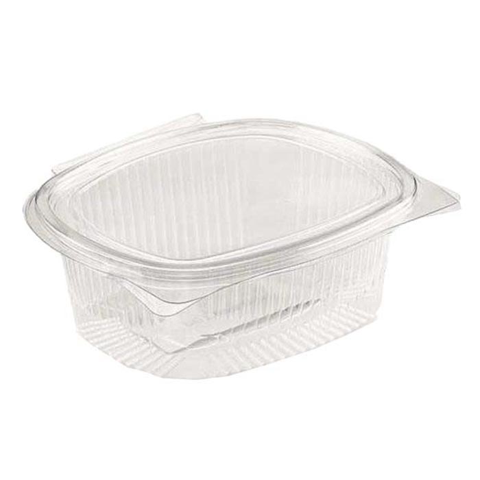 CONTENITORI OVALI IN PLASTICA TRASPARENTE CON COPERCHIO 750 CC 100 PEZZI